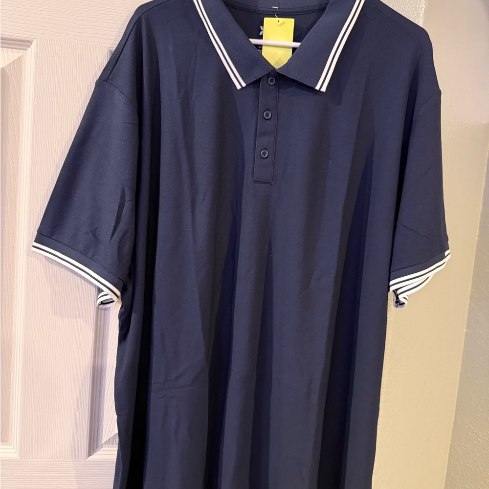 Target Navy Polo with White Trim